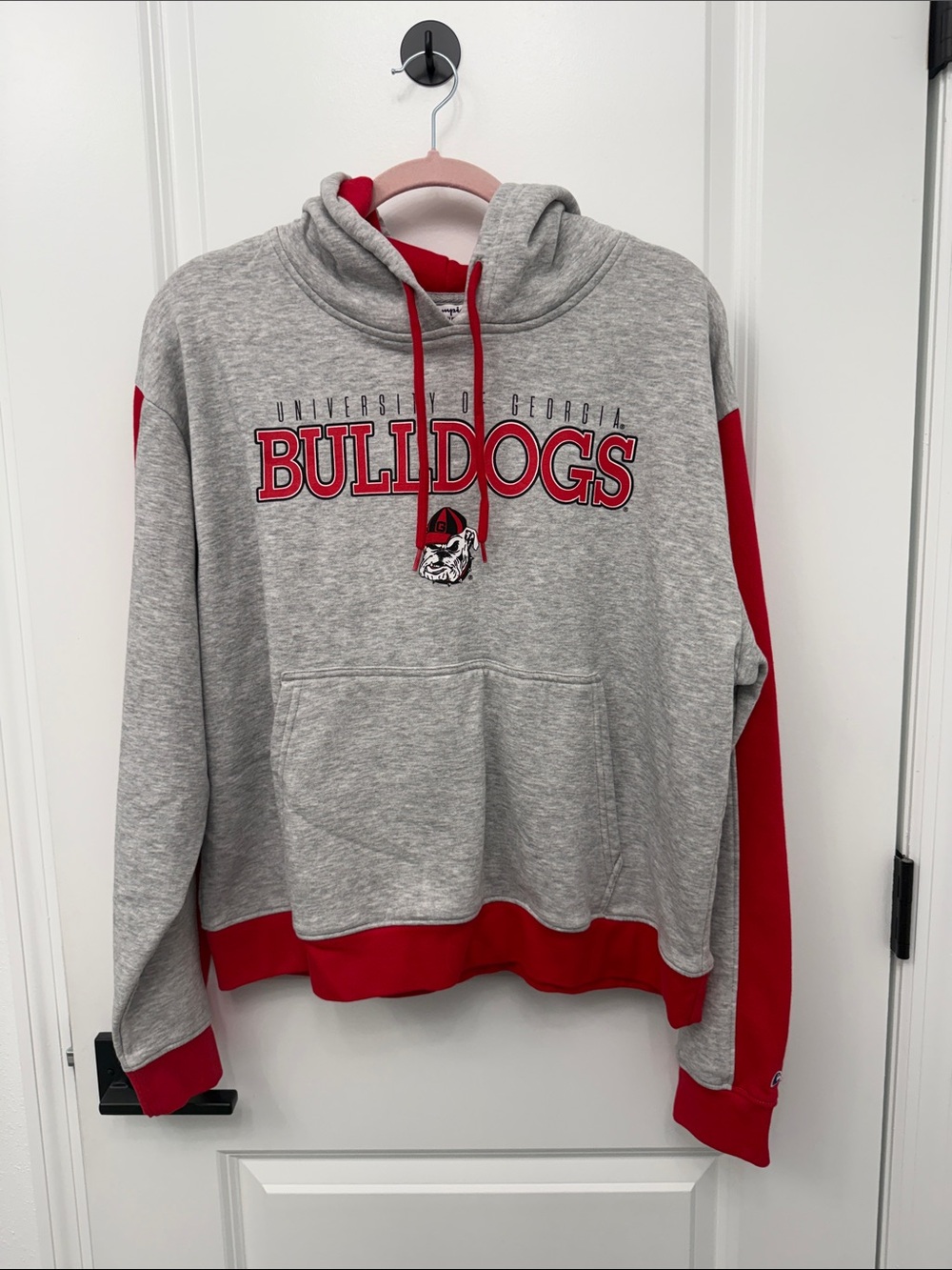 University of Georgia Bulldogs Gray & Red Hoodie size XL NWOT